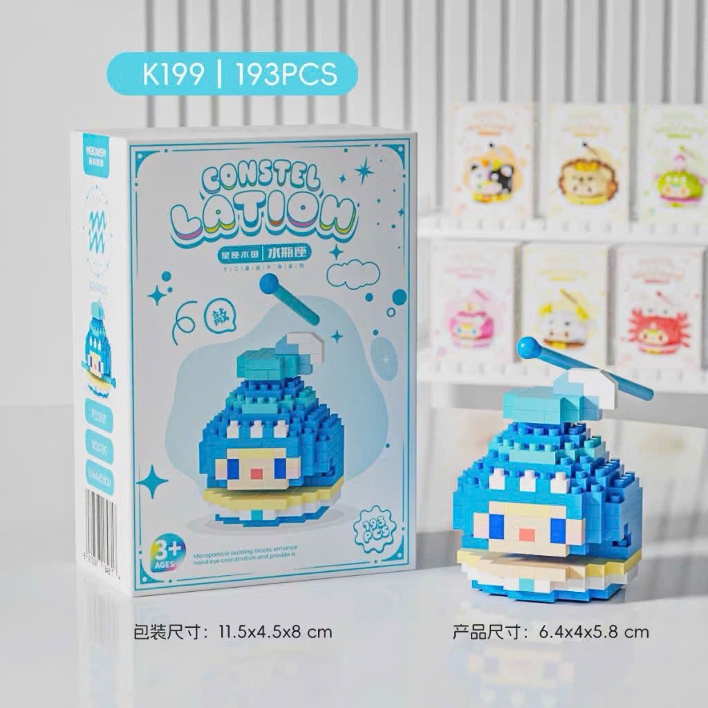  Đồ chơi lắp ráp : Bộ sưu tập mini figure 12 cung hoàng đạo – CONSTELLATION, 3ages+, No. K189-K200 