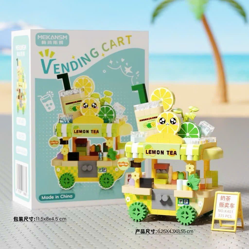  Đồ chơi lắp ráp : Bộ sưu tập Mini Building Block – Cửa Hàng Hoa, Hoa quả, Đồ ăn siêu xinh , 3ages, No. K365, K400-K405 