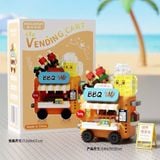  Đồ chơi lắp ráp : Bộ sưu tập Mini Building Block – Cửa Hàng Hoa, Hoa quả, Đồ ăn siêu xinh , 3ages, No. K365, K400-K405 