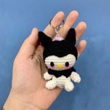  Móc Khóa Len Handmade – Bộ Nhân Vật Sanrio (Kuromi, My Melody, Cinnamoroll) - ẢNH THẬT CỦA SHOP 