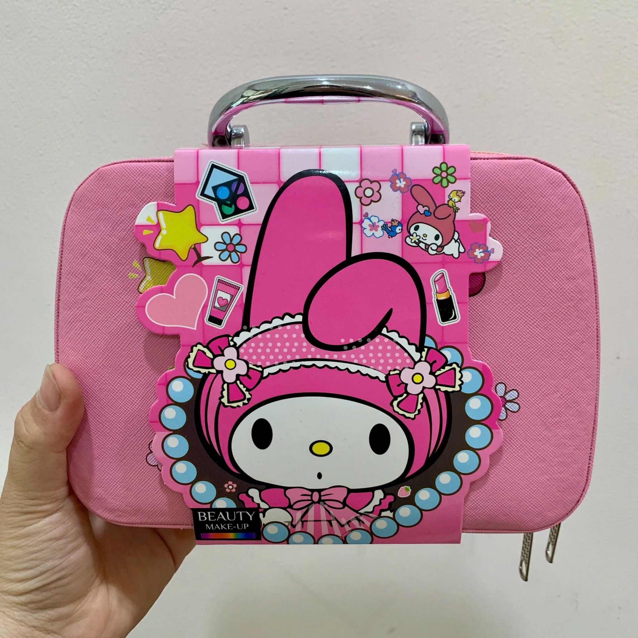  ( ĐỌC KỸ MÔ TẢ ) Đồ chơi nhập vai : Bộ vali trang điểm Kuromi, Melody, Cinnamoroll cho bé, 3ages+, No. B340 