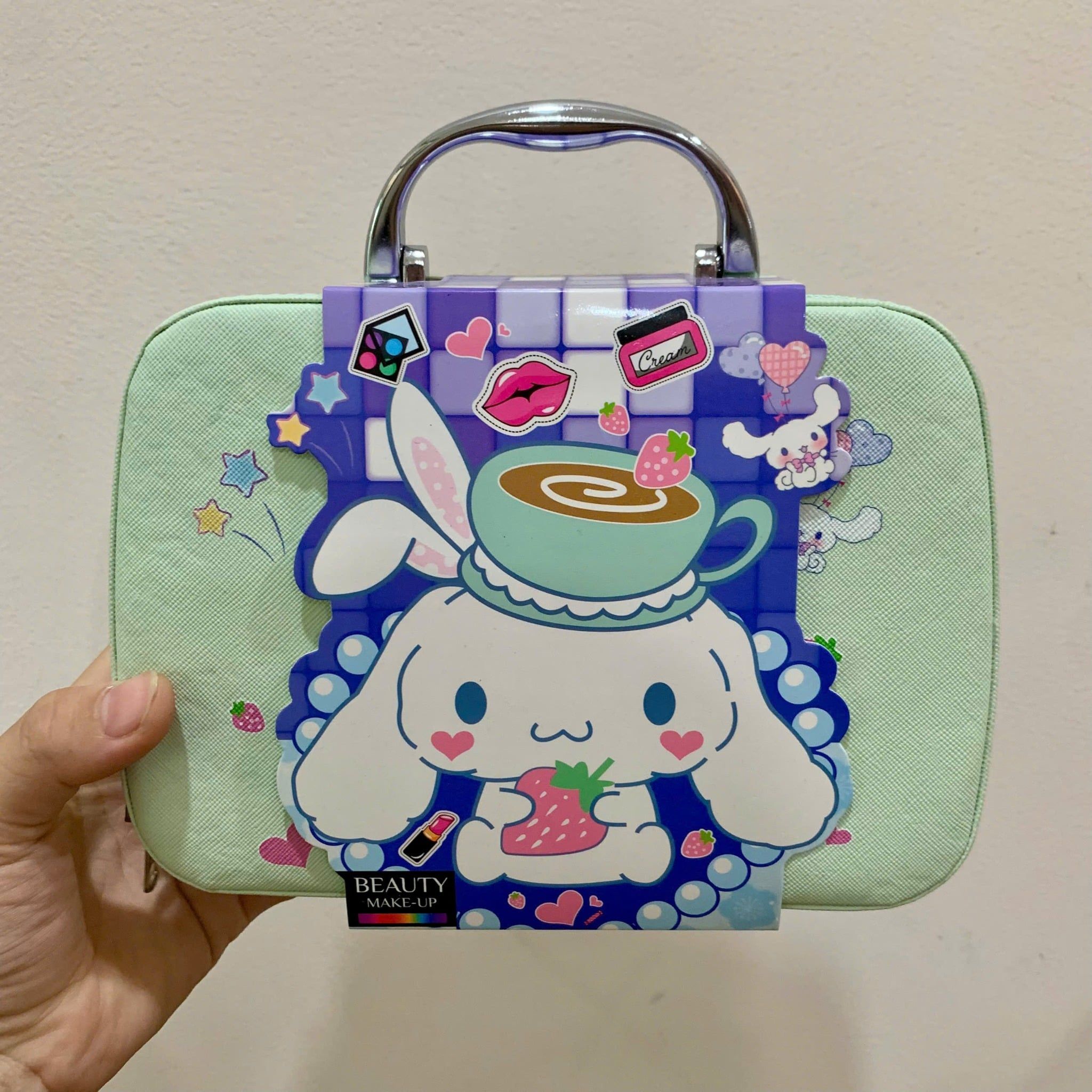  ( ĐỌC KỸ MÔ TẢ ) Đồ chơi nhập vai : Bộ vali trang điểm Kuromi, Melody, Cinnamoroll cho bé, 3ages+, No. B340 