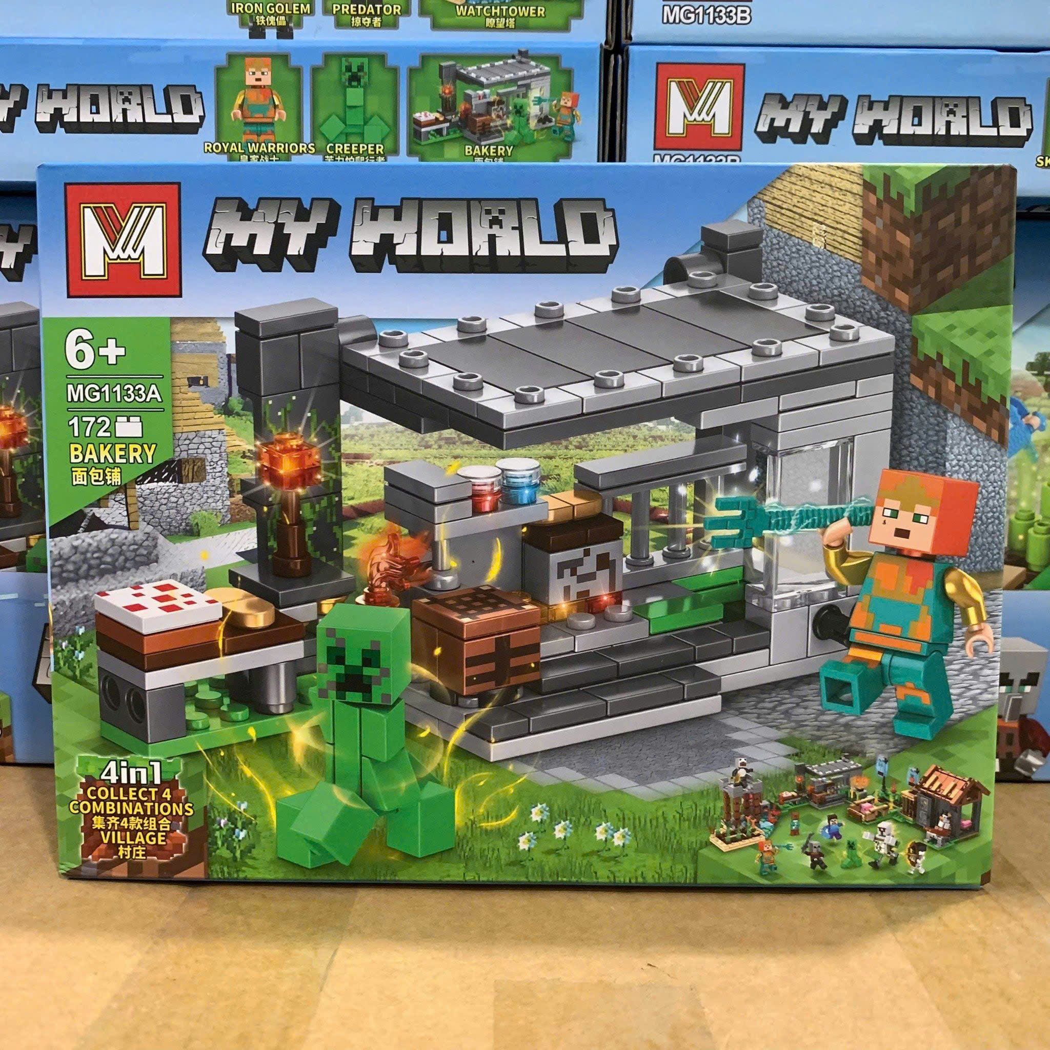  Đồ chơi lắp ráp : Bộ sưu tập nhiều mẫu Minecraft sáng tạo, 3ages, No. MG661, MG805, MG1252, MG1133, MG1351 