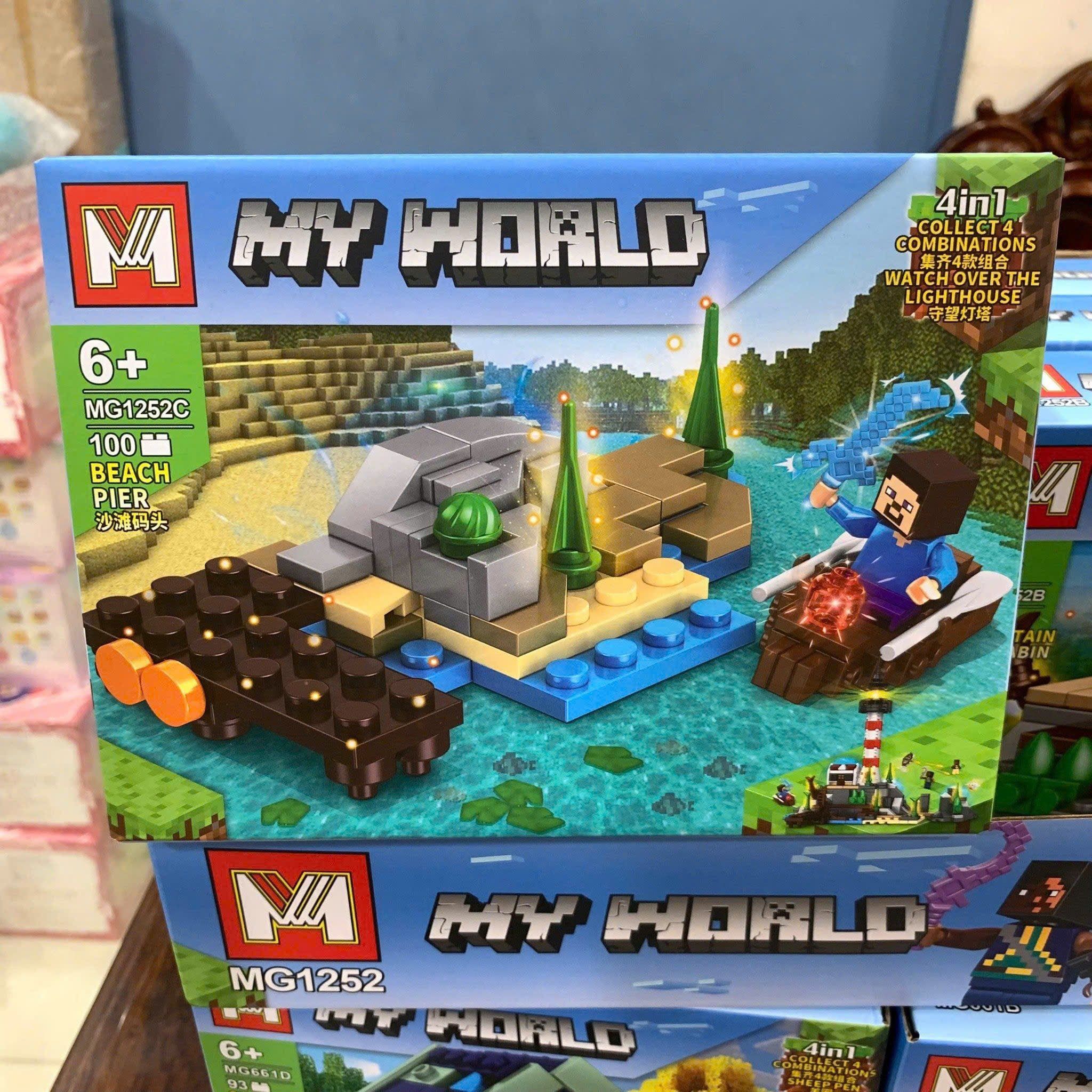  Đồ chơi lắp ráp : Bộ sưu tập nhiều mẫu Minecraft sáng tạo, 3ages, No. MG661, MG805, MG1252, MG1133, MG1351 