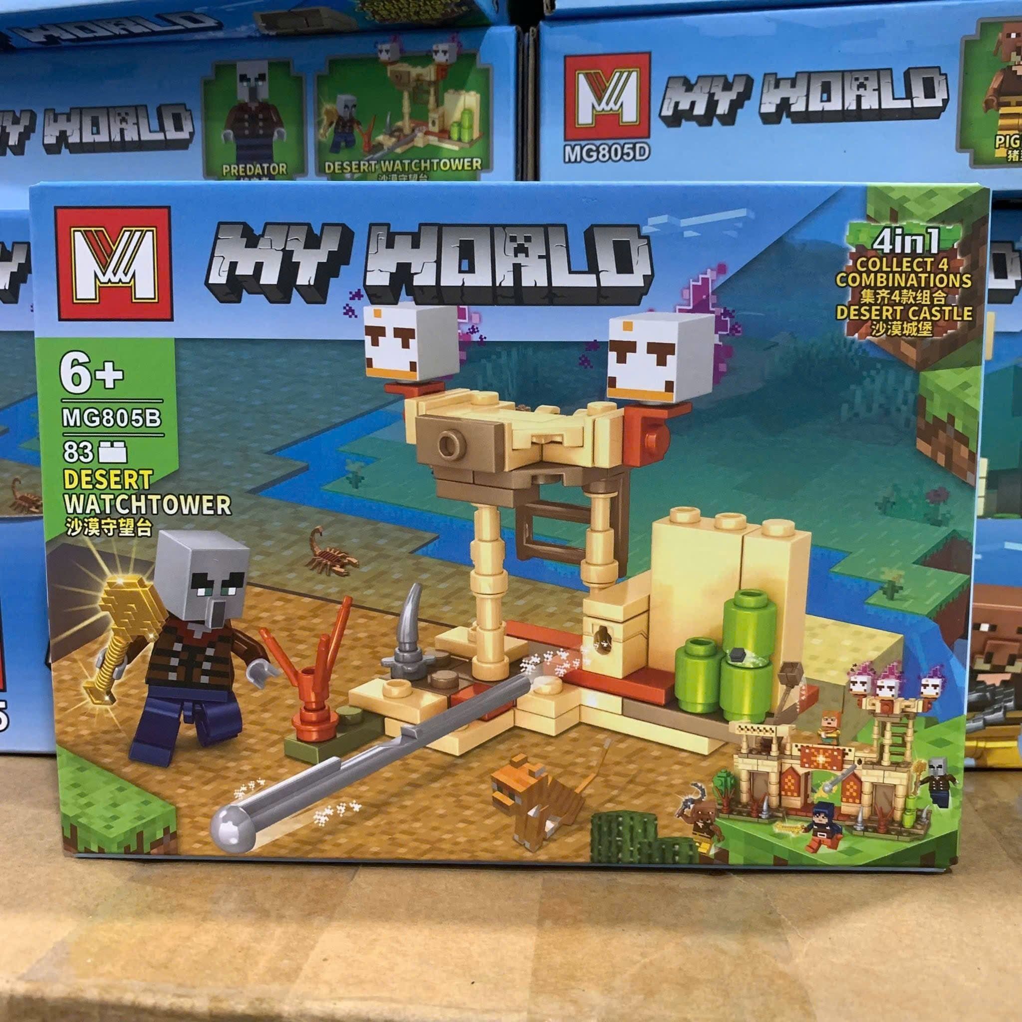  Đồ chơi lắp ráp : Bộ sưu tập nhiều mẫu Minecraft sáng tạo, 3ages, No. MG661, MG805, MG1252, MG1133, MG1351 