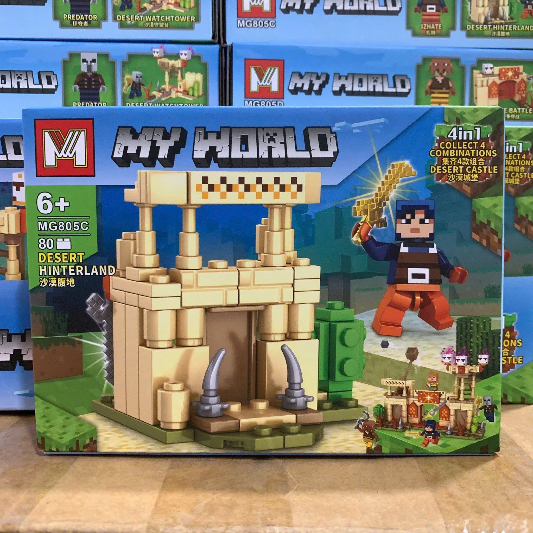  Đồ chơi lắp ráp : Bộ sưu tập nhiều mẫu Minecraft sáng tạo, 3ages, No. MG661, MG805, MG1252, MG1133, MG1351 