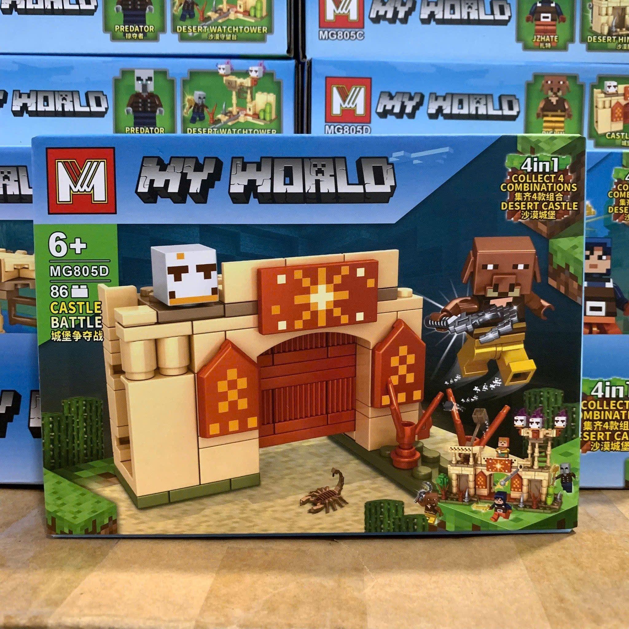  Đồ chơi lắp ráp : Bộ sưu tập nhiều mẫu Minecraft sáng tạo, 3ages, No. MG661, MG805, MG1252, MG1133, MG1351 