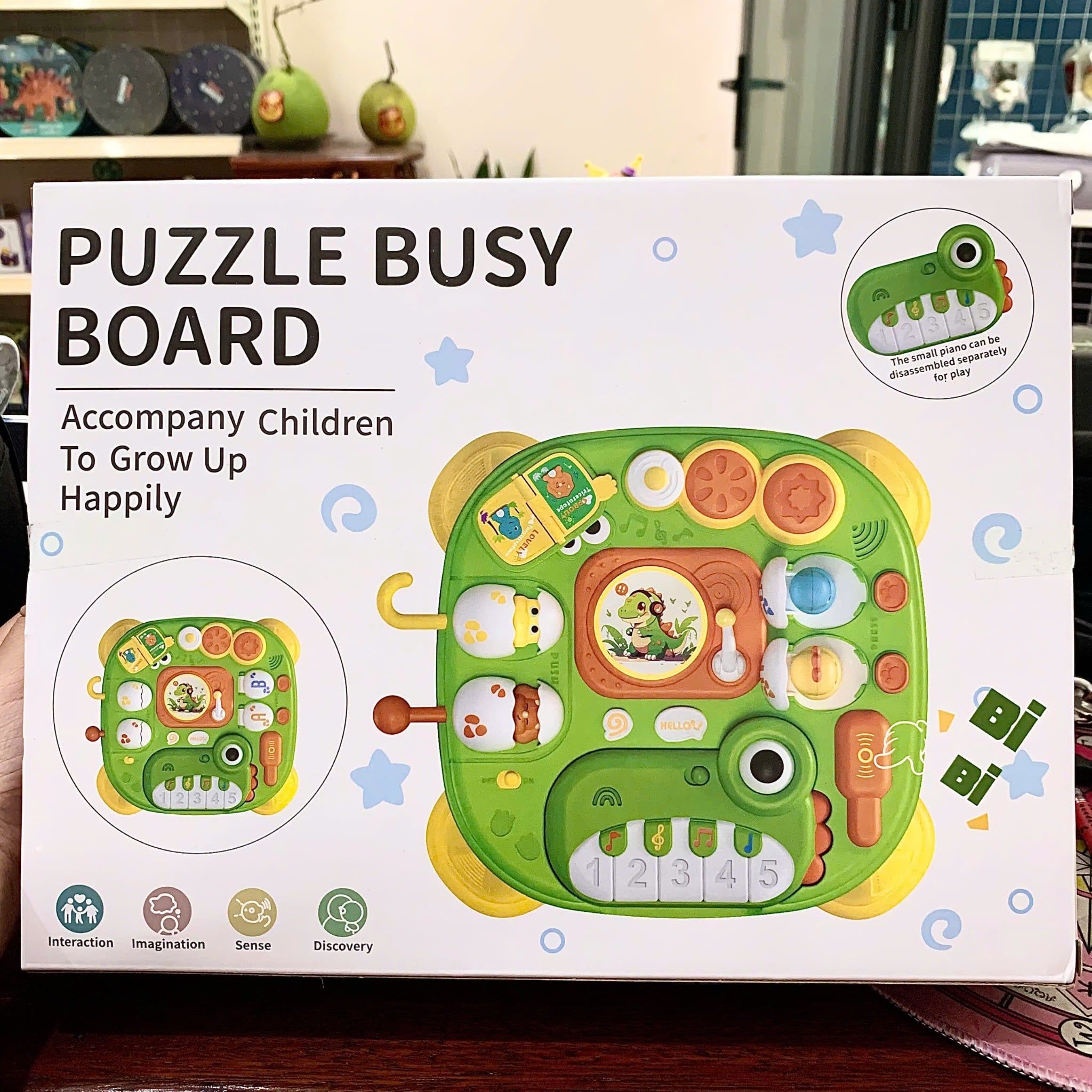  Đồ chơi vận động : BÀN ĐỒ CHƠI ĐA NĂNG PUZZLE BUSY BOARD – KHỦNG LONG (18M+), No. 59026 