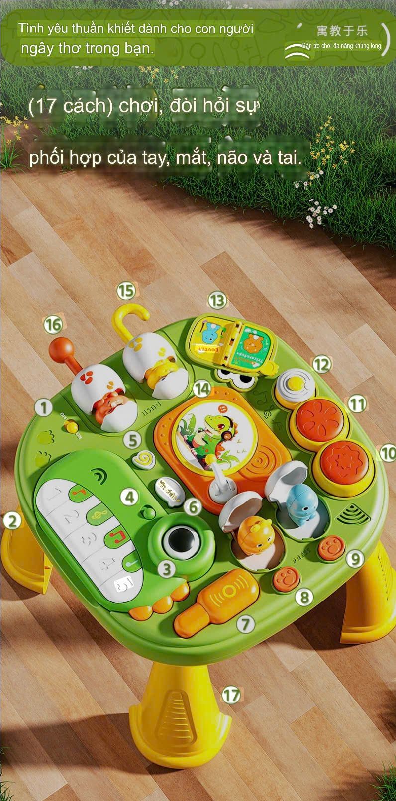  Đồ chơi vận động : BÀN ĐỒ CHƠI ĐA NĂNG PUZZLE BUSY BOARD – KHỦNG LONG (18M+), No. 59026 