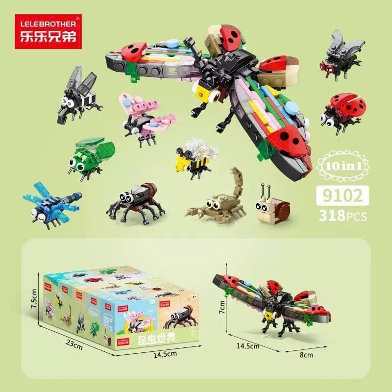  Đồ chơi lắp ráp : Full set 10 mô hình lắp ráp nhiều mẫu 10in1, 6ages+, No. 9100,01,02,03,04,05,06,07,08,10,13,16,18,19 