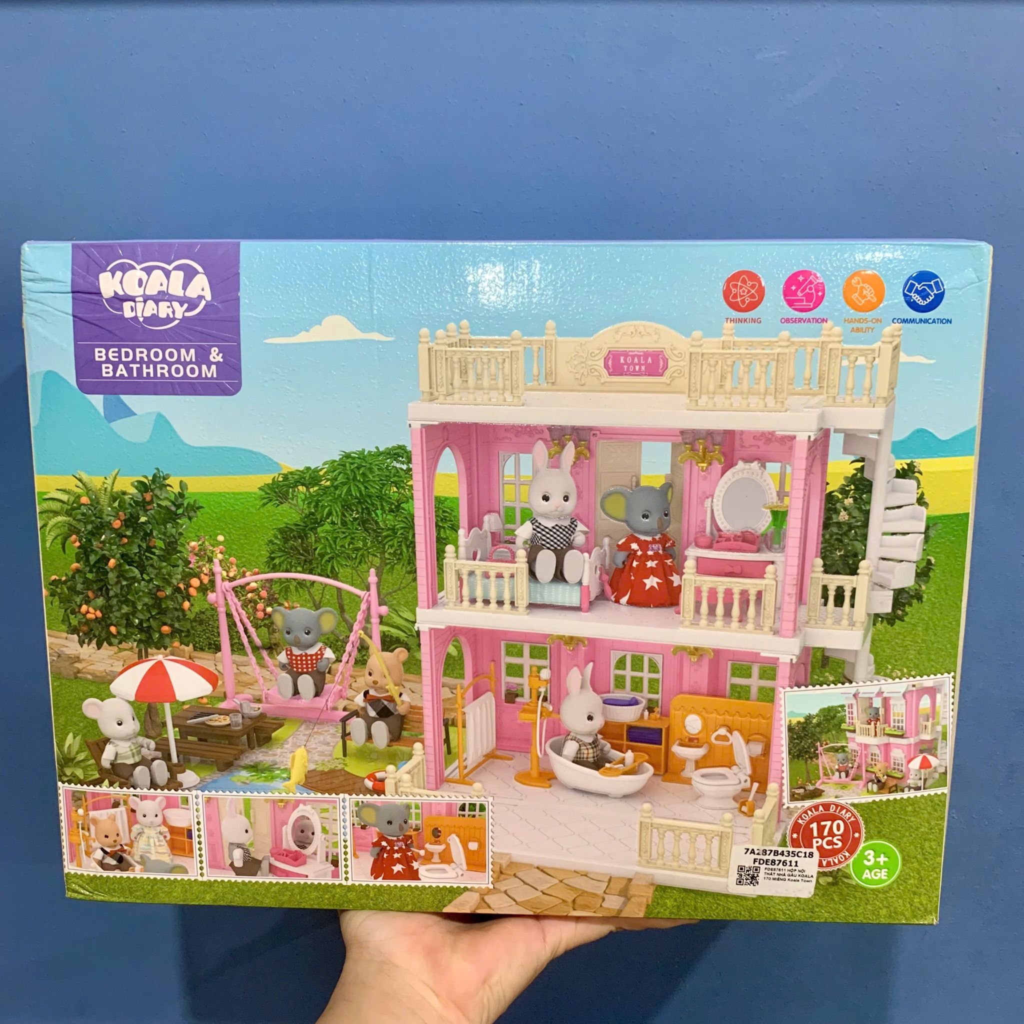  Đồ chơi nhập vai : Nội Thất Nhà Gấu Koala “Koala Diary – Bedroom & Bathroom / Koala Town”, 3ages+, No. FDE87611 