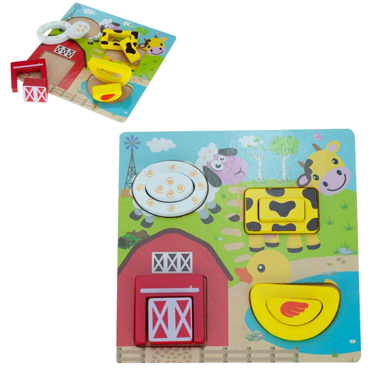  Đồ chơi gỗ : Bộ đồ chơi xếp hình gỗ vui nhộn, 3age+, No. 93167 