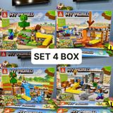  Đồ chơi lắp ráp : Bộ sưu tập nhiều mẫu Minecraft sáng tạo, 3ages, No. 66067, 66068, 66071, 470, D812-20, YZ7238-40 