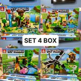  Đồ chơi lắp ráp : Bộ sưu tập nhiều mẫu Minecraft sáng tạo, 3ages, No. 66067, 66068, 66071, 470, D812-20, YZ7238-40 