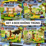  Đồ chơi lắp ráp : Bộ sưu tập nhiều mẫu Minecraft sáng tạo, 3ages, No. 66067, 66068, 66071, 470, D812-20, YZ7238-40 