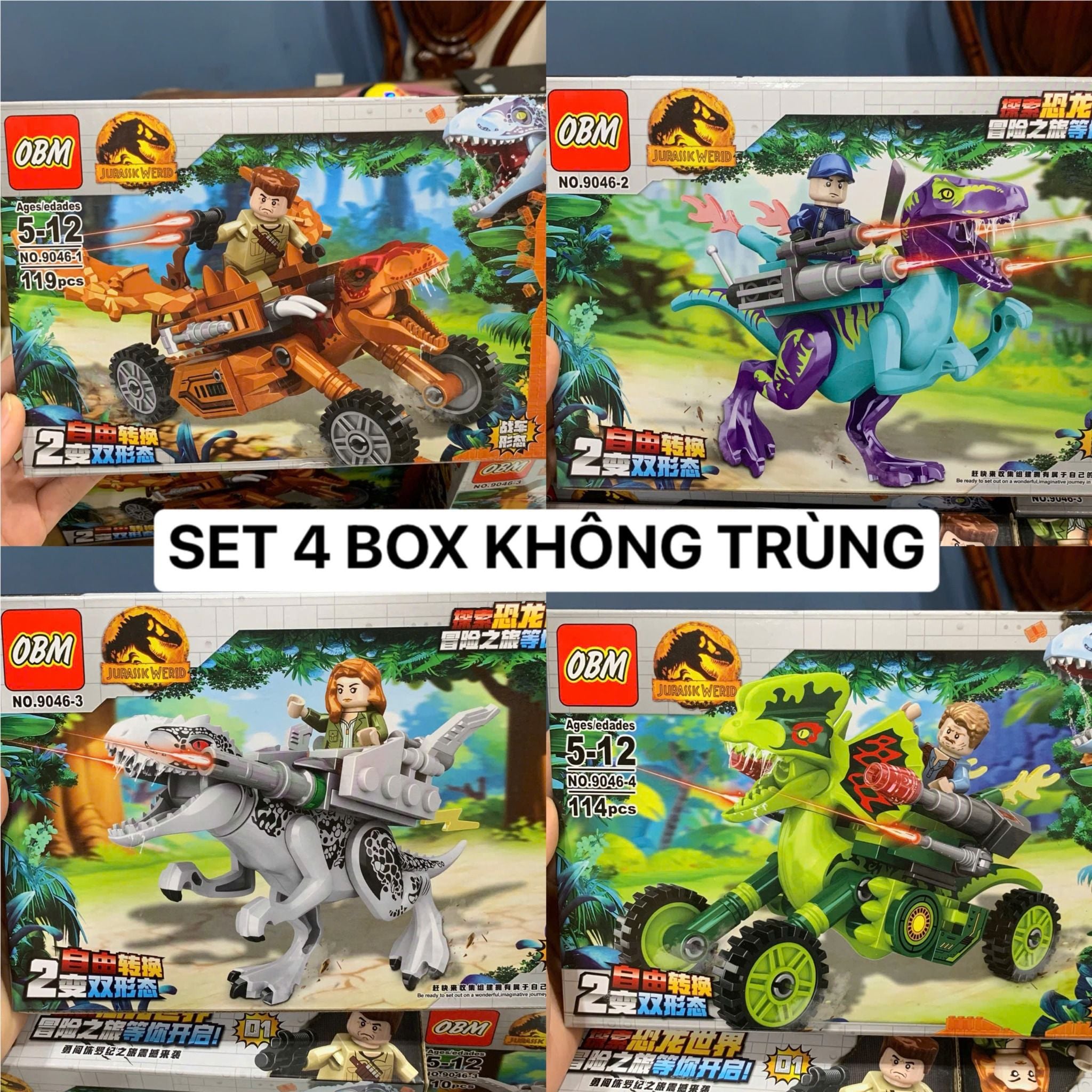  Đồ chơi lắp ráp : Bộ sưu tập mô hình robot biến hình (8b lớn/lốc), 6ages+, No. 9102, 99017, 9098, YZ7125, 99307, 9046 