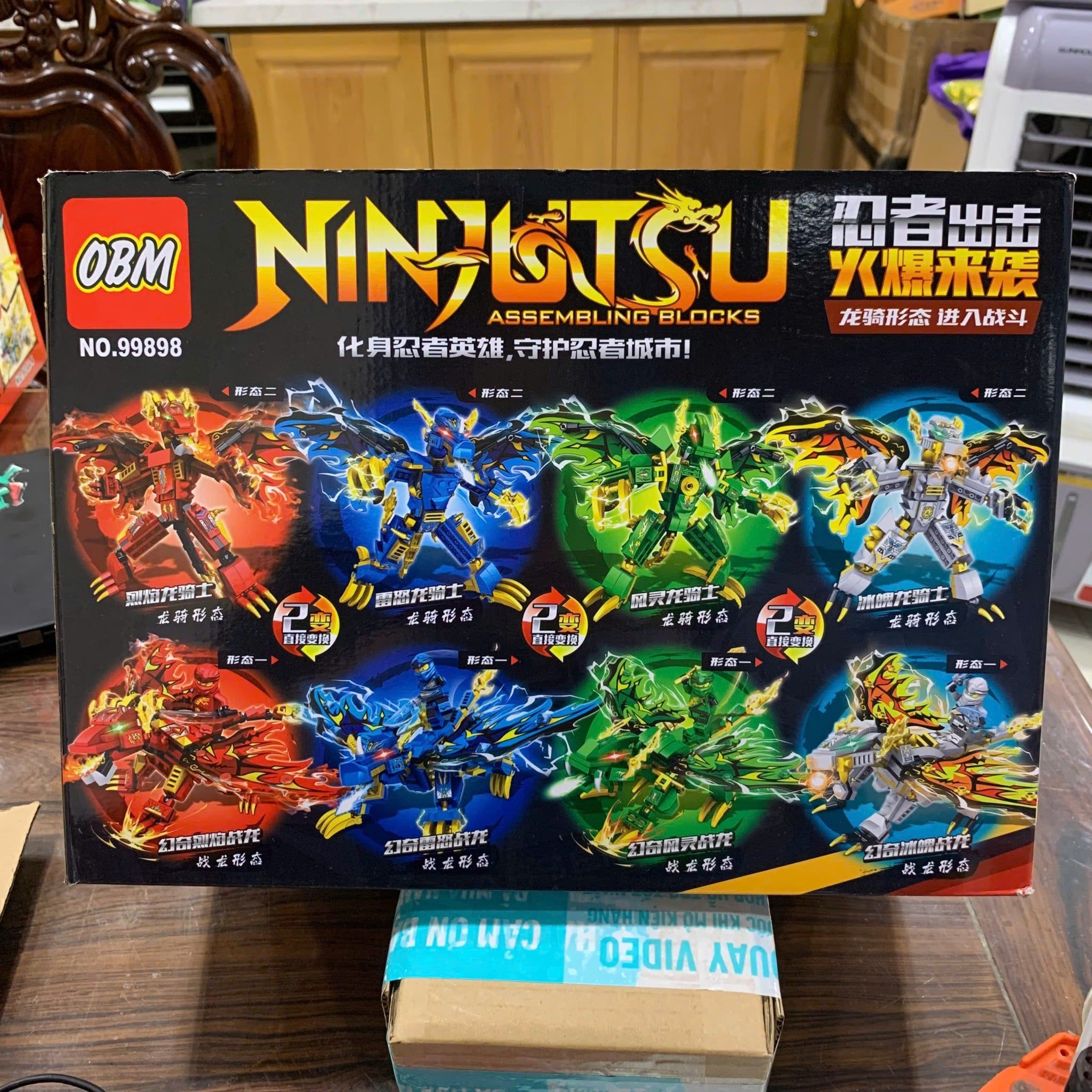  Đồ chơi lắp ráp : Bộ sưu tập mô hình rồng robot nhiều mẫu (4b/lốc) , 5-12ages+, No. 9044, 99898, YZ7124, YZ7241, YZ7244 