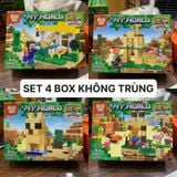  Đồ chơi lắp ráp : Bộ sưu tập nhiều mẫu Minecraft sáng tạo, 3ages, No. 66067, 66068, 66071, 470, D812-20, YZ7238-40 