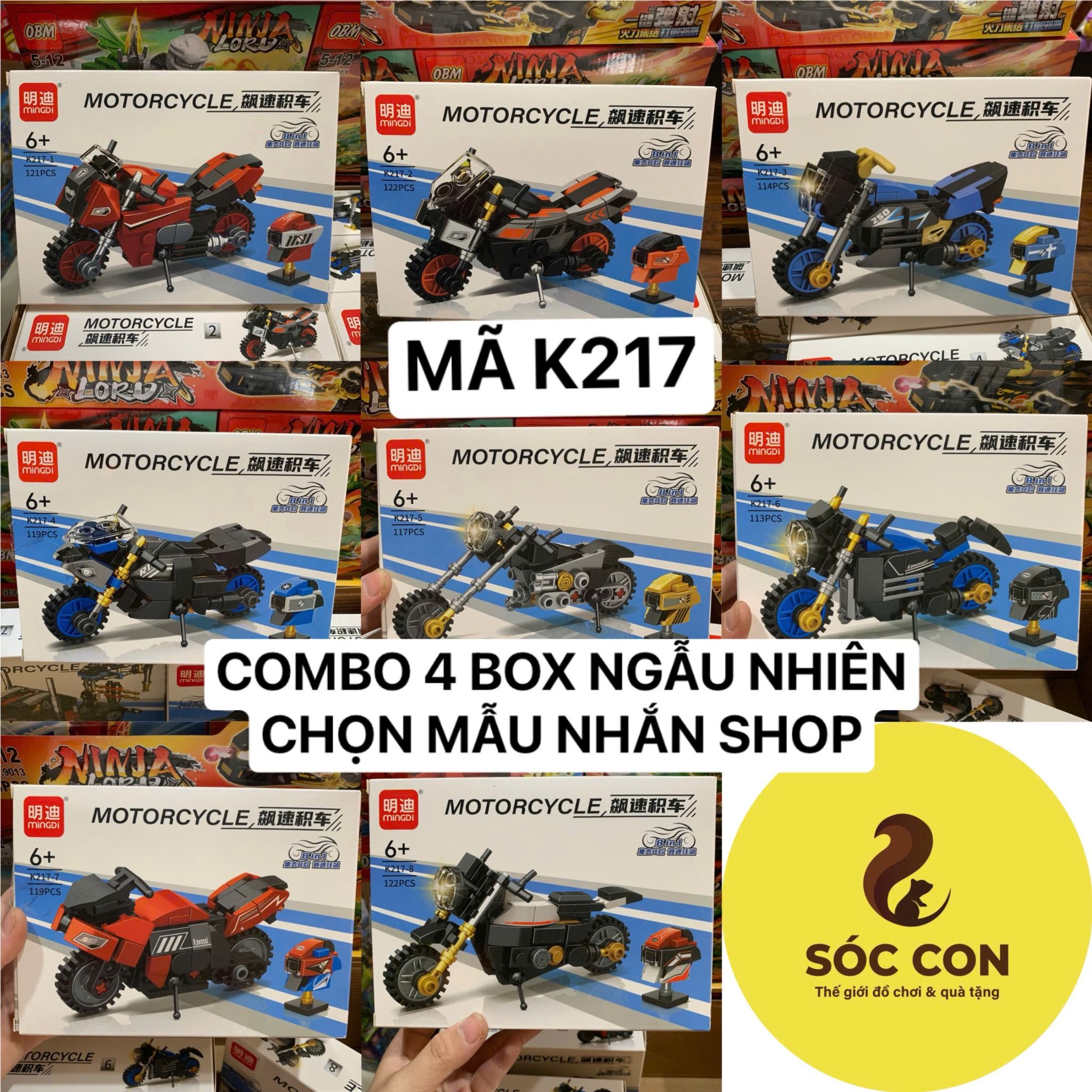  Đồ chơi lắp ráp : Bộ sưu tập nhiều mẫu mô hình cho bé (8b nhỏ/lốc), 5-12ages+, No. 9007, 9013, 99257, 99305, 0805, D588, YZ7139, CD8098, 99999, K217, CD8096, CD8138, 99233 