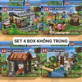  Đồ chơi lắp ráp : Bộ sưu tập nhiều mẫu Minecraft sáng tạo, 3ages, No. MG661, MG805, MG1252, MG1133, MG1351 