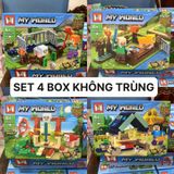  Đồ chơi lắp ráp : Bộ sưu tập nhiều mẫu Minecraft sáng tạo, 3ages, No. MG661, MG805, MG1252, MG1133, MG1351 