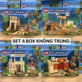  Đồ chơi lắp ráp : Bộ sưu tập nhiều mẫu Minecraft sáng tạo, 3ages, No. MG661, MG805, MG1252, MG1133, MG1351 