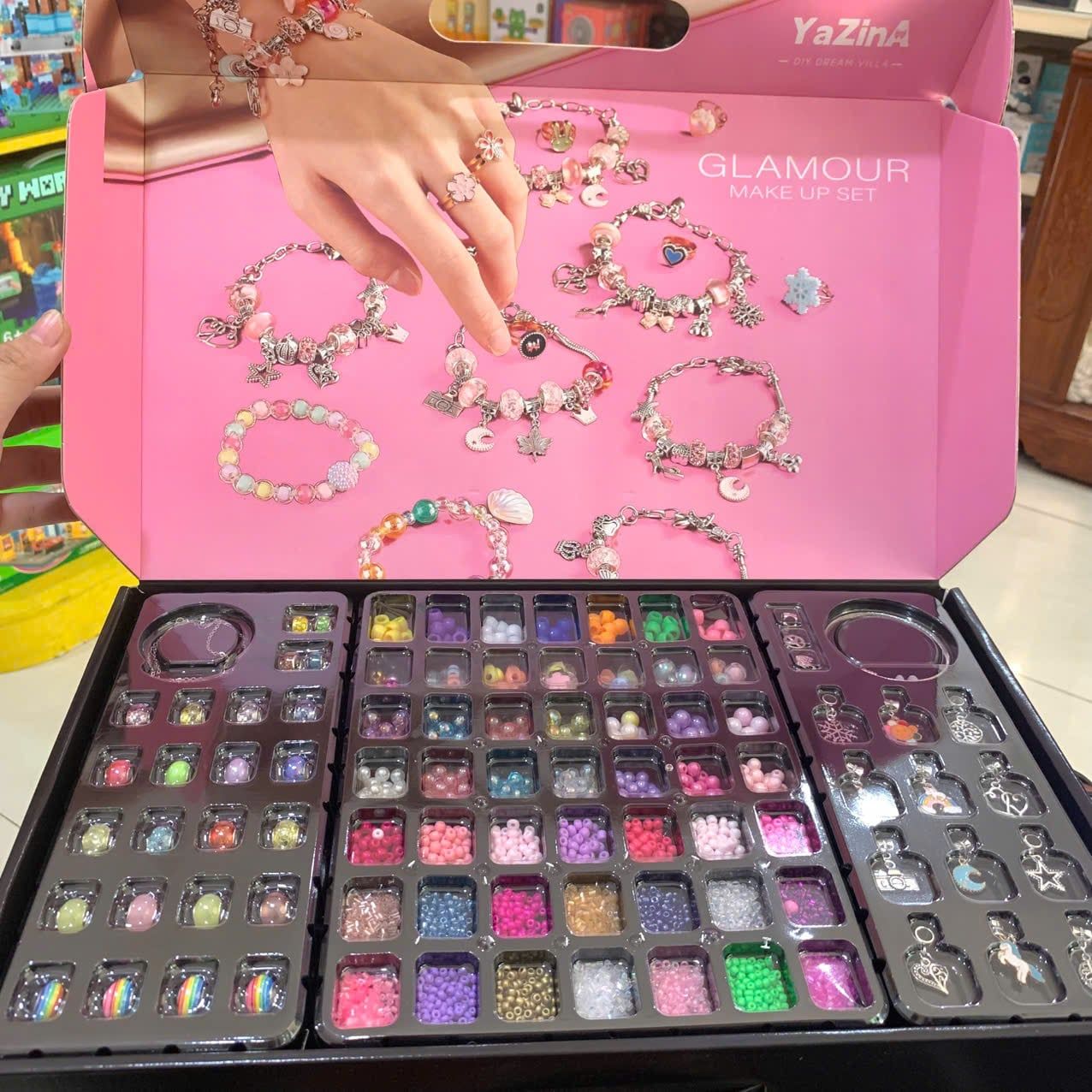  Đồ chơi nhập vai : BỘ CHARM THIẾT KẾ TRANG SỨC – HỘP HẠT CHÂU DIY CHO BÉ GÁI, 3888+pcs, No. VC8029 