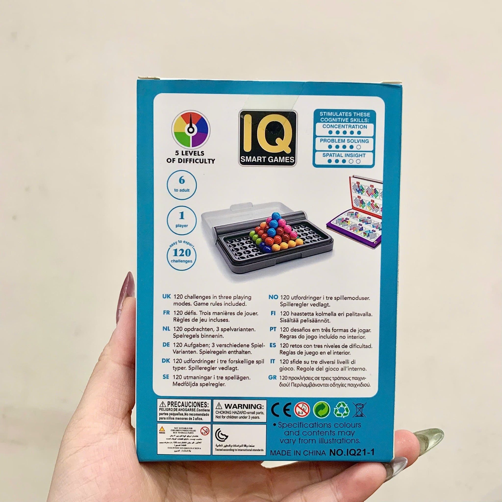  Đồ chơi trí tuệ : IQ Smart Games – Trò chơi xếp hình trí tuệ, 6ages+, No. IQ21-1 