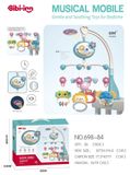  Đồ Chơi Treo Nôi Cũi Phát Nhạc Có Đèn Chiếu Sao - Xoay 360 Độ, Có Điều Khiển Từ Xa Cho Bé Từ 0M+, No. 689-84 