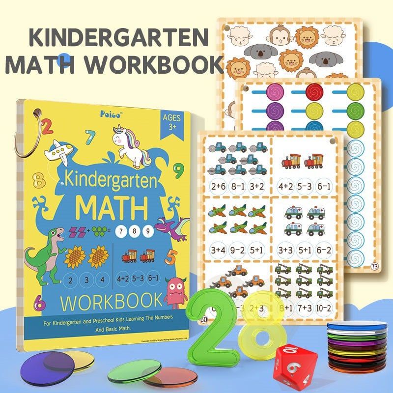 Đồ chơi giáo dục : Bộ thẻ và số toán học mầm non Kinder Math, phừ hợp cho trẻ 3 tuổi giúp phát triển tư duy 