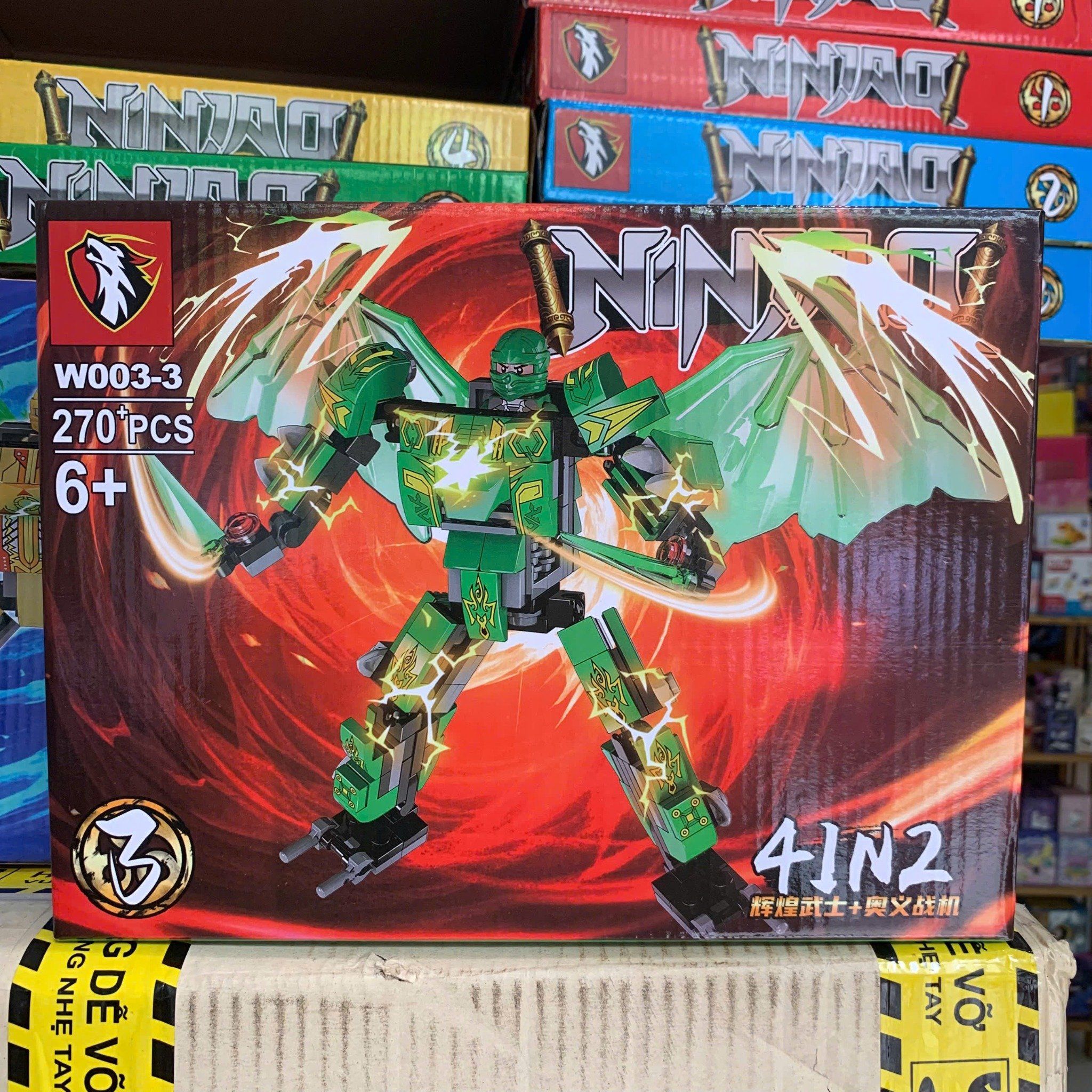  Đồ chơi lắp ráp NinjaQ, mô hình rồng cho bé sáng tạo lắp ráp, 6gaes+, No. W003 