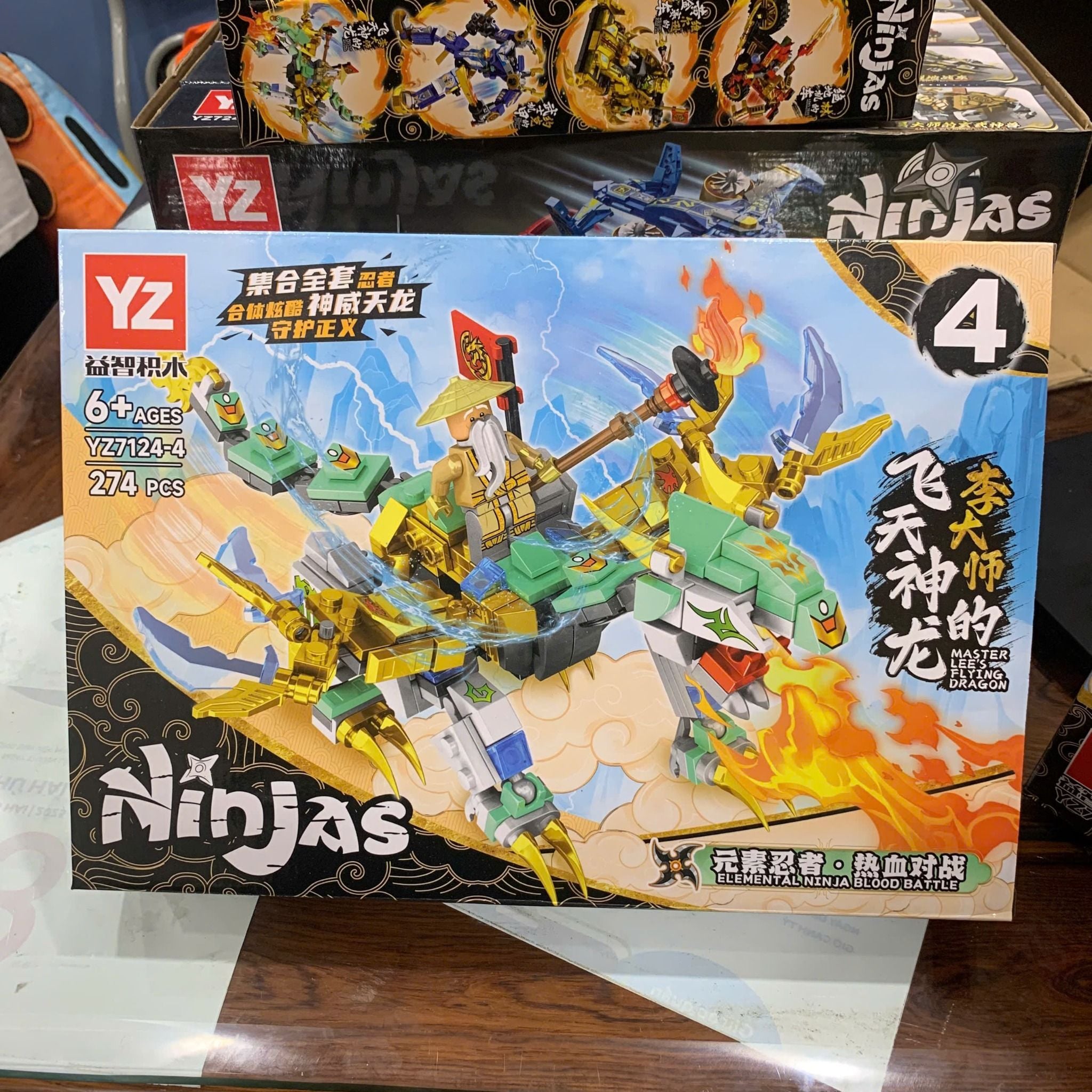  Đồ chơi lắp ráp : Bộ sưu tập mô hình rồng robot nhiều mẫu (4b/lốc) , 5-12ages+, No. 9044, 99898, YZ7124, YZ7241, YZ7244 