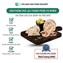 Combo Giò Chả Ngon Cửu Long: Chả Lụa (1KG), Chả Bì (0.5KG) - Không Túi Nilong, Sạch An Tâm