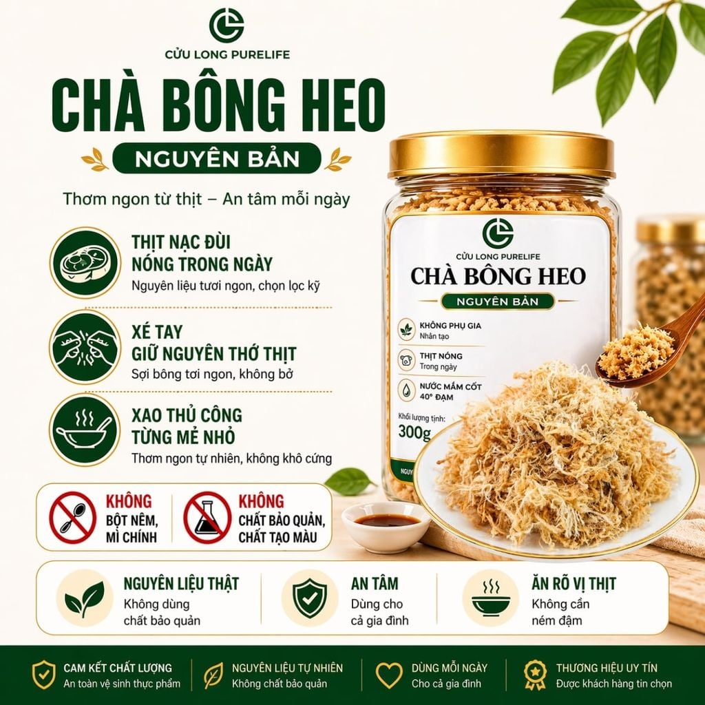 Ruốc Heo Truyền Thống Vị Nguyên Bản
