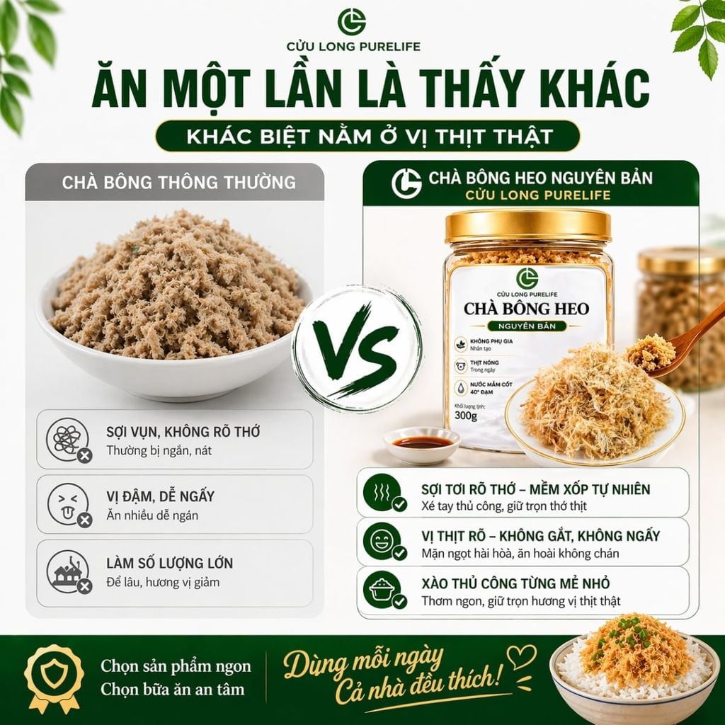 Ruốc Heo Truyền Thống Vị Nguyên Bản