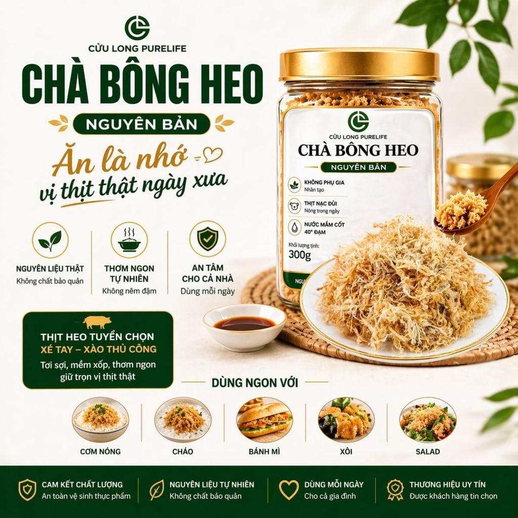Ruốc Heo Truyền Thống Vị Nguyên Bản