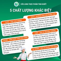 Combo Giò Chả Ngon Cửu Long: Chả Lụa (0.5KG), Chả Bì (0.5KG), Chả Huế (0.5KG) - Không Túi Nilong