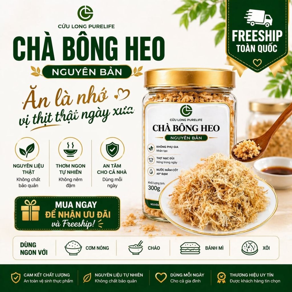Ruốc Heo Truyền Thống Vị Nguyên Bản