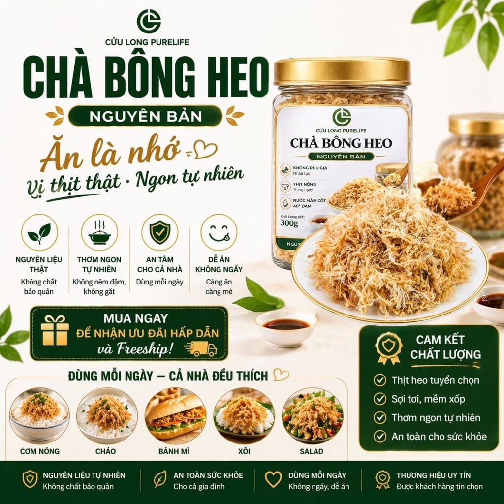 Ruốc Heo Truyền Thống Vị Nguyên Bản
