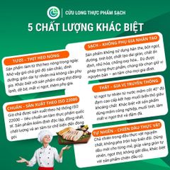 Combo Giò Chả Ngon Cửu Long 2Kg: Chả Cốm Làng Vòng 1Kg, Chả Chiên Sạch 1Kg - Sạch Không Phụ Gia Nhân Tạo