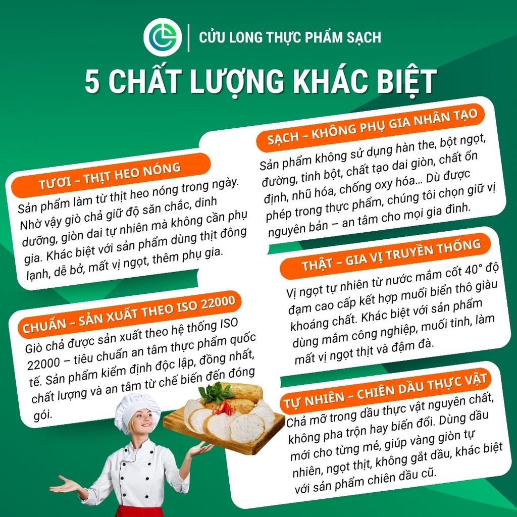 Chả Mỡ Chiên Cửu Long 500g