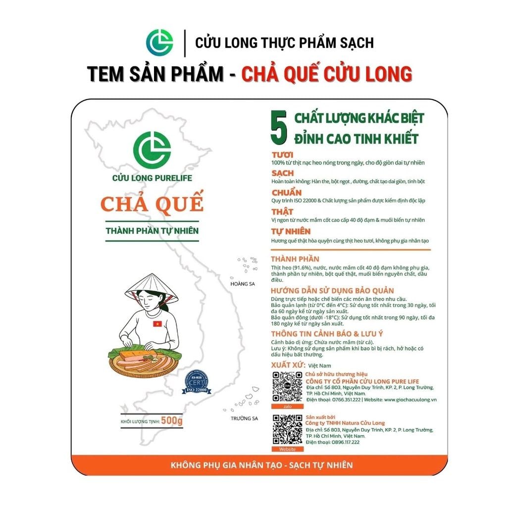 Chả Nướng Cửu Long 500g