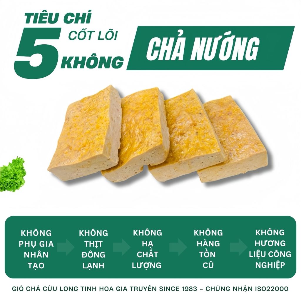 Combo Giò Chả Ngon Cửu Long: Chả Lụa (0.5KG), Chả Bì (0.5KG), Chả Nướng (0.5KG), Chả Huế (0.25KG) - Không Túi Nilon, Giao Nóng