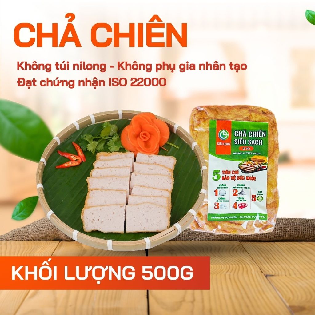 Combo Giò Chả Sạch 5 Món 3kg – Chả Lụa, Chả Chiên, Chả Huế, Chả Bì, Chả Nướng