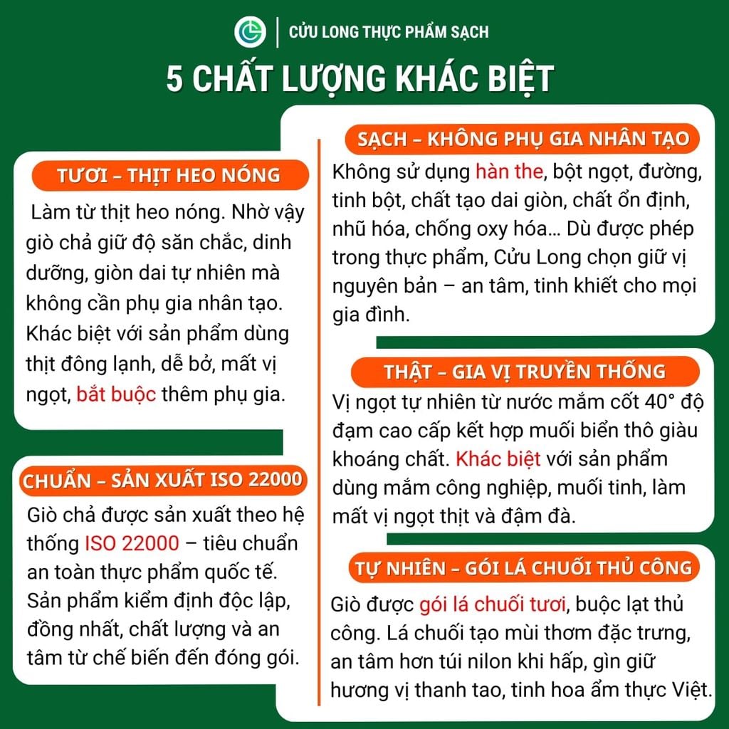 Chả Huế Cửu Long 500g