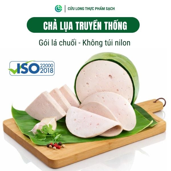 Chả lụa Cửu Long 500g gói lá chuối