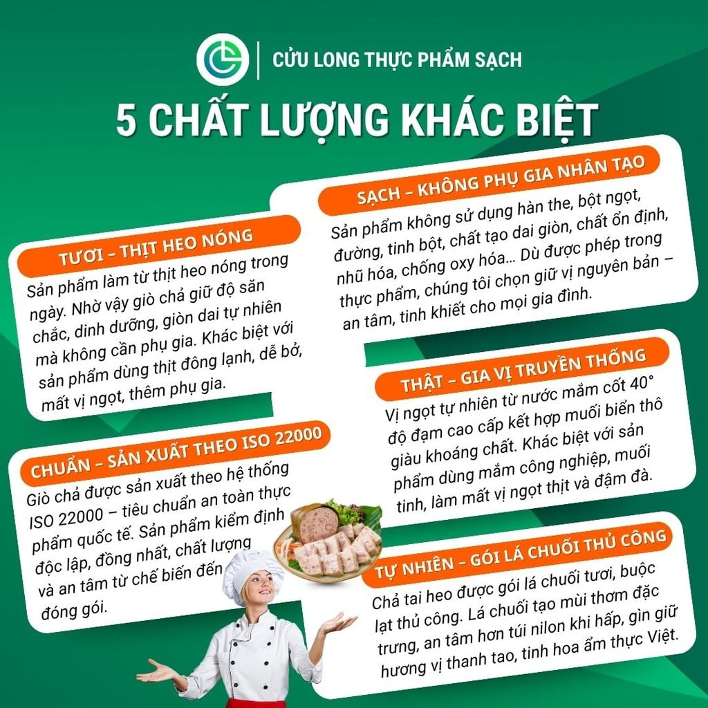 Chả Tai Heo, Chả Tai Heo Ớt Xiêm Xanh Cửu Long