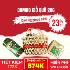 Combo Giỏ Quà 2kg Giò Chả Sạch – Món Quà Sạch, Sang, Chuẩn Vị Truyền Thống