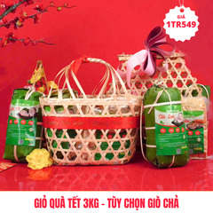 Combo Giỏ Quà 2kg Giò Chả Sạch – Món Quà Sạch, Sang, Chuẩn Vị Truyền Thống