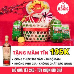Combo Giỏ Quà 2kg Giò Chả Sạch – Món Quà Sạch, Sang, Chuẩn Vị Truyền Thống